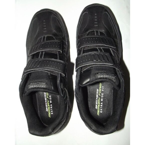 Skechers Mens 13 X-Wide Black Afterburn Memory Fit-Final Cut Sneaker - Picture 3 of 12